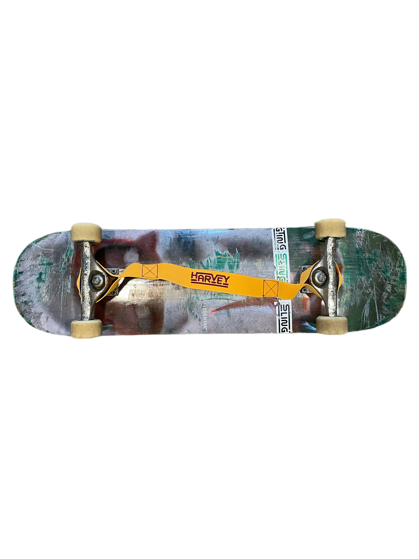 “HARVEY FOREVER” SKATEBOARD SLING - MANGO w DARK MAROON EMB