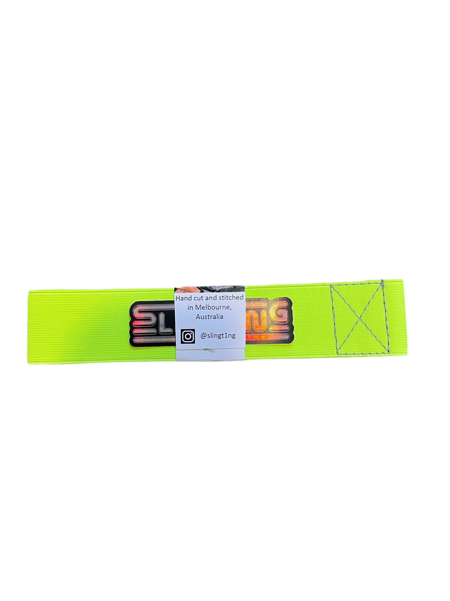 SLINGTING SKATEBOARD SLING - HIGH VIS YELLOW w GREY EMB