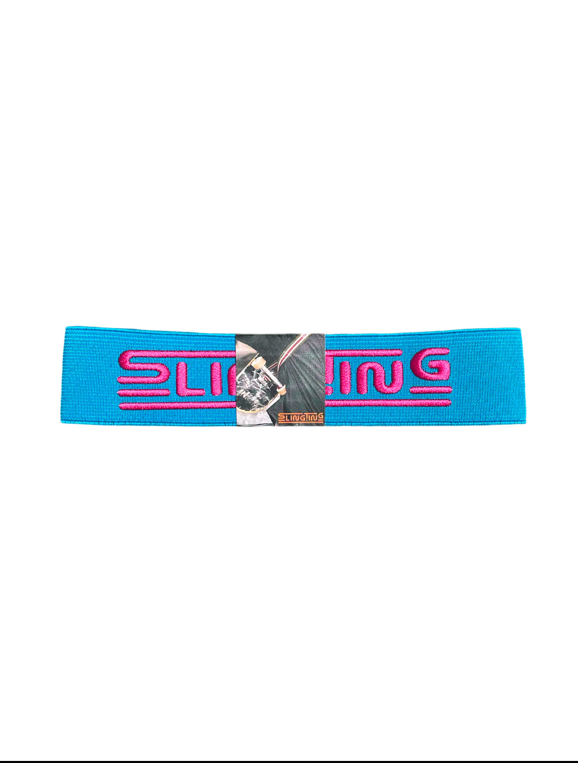 SLINGTING SKATEBOARD SLING - POWERADE BLUE w PINK EMB