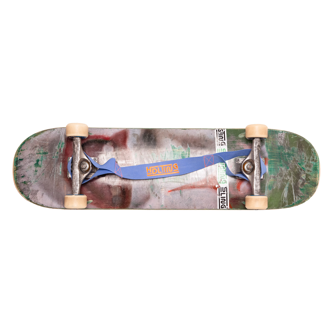 SLINGTING X HODDLE SKATEBOARD SLING - ROYAL BLUE (HI-VIS ORANGE EMBROIDERY)