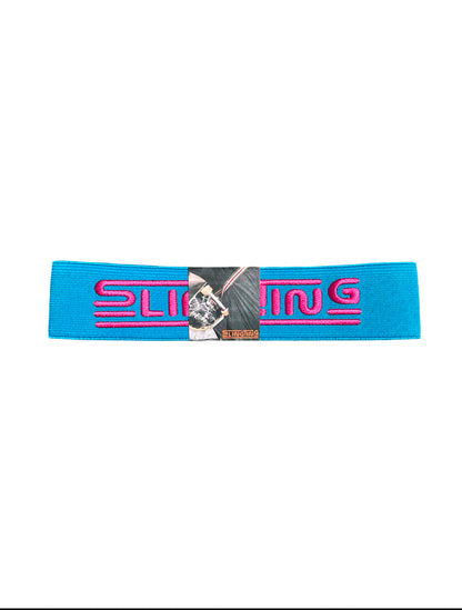 SLINGTING SKATEBOARD SLING - POWERADE BLUE w PINK EMB