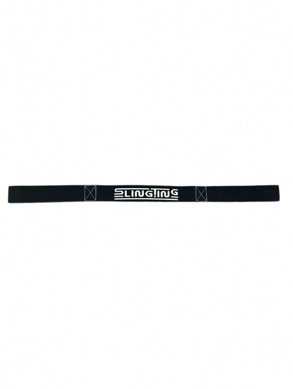 SLINGTING SKATEBOARD SLING - BLACK w WHITE EMB