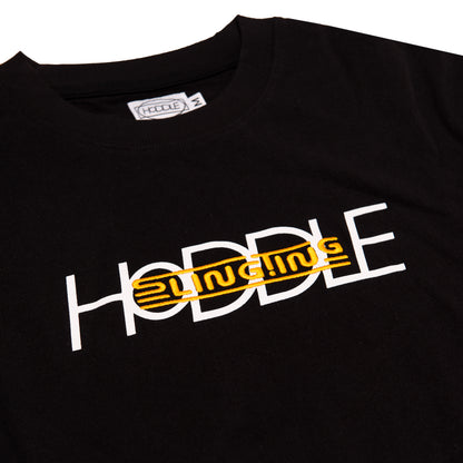 SLINGTING x HODDLE LOGO TEE BLACK (WHITE YELLOW)