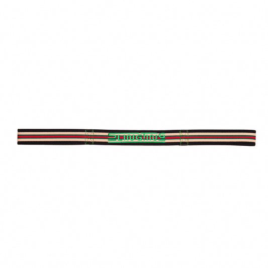 SLINGTING SKATEBOARD SLING - STRIPED BLACK (GREEN EMBROIDERY)